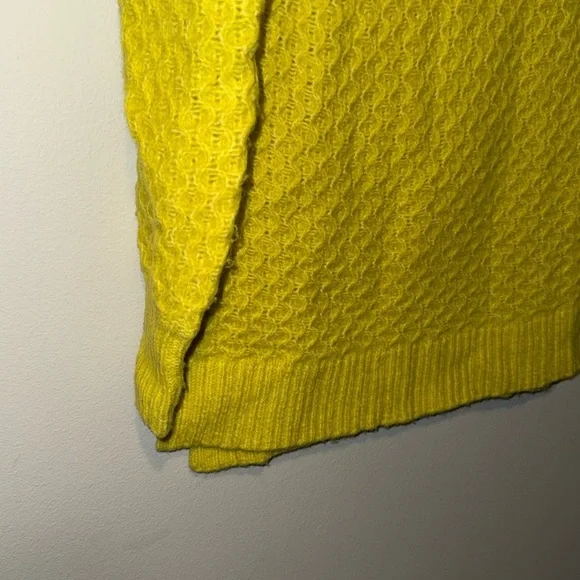 Anthropologie Bia Sweater Women's Medium Yellow Alpaca Wool Blend Cable Knit XS - Picture 6 of 12